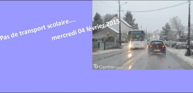 Anticipant d’importantes précipitations de neige mardi 3 et mercredi 4, le préfet du Puy-de-Dôme a pris la décision d’interdire les transports scolaires demain mercredi 04 février. Cette décision concerne les […]