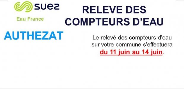 Du 11 au 14 juin les compteurs d’eau seront relevés >>>consultez l’affiche d’annonce et la procédure en cas d’absence
Partagez