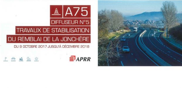 >>>Consultez la plaquette informative, relative aux travaux sur l’A75 programmés entre le 9 octobre 2017 et décembre 2018 et fermeture de la bretelle d’entrée du diffuseur n°5 en direction de […]