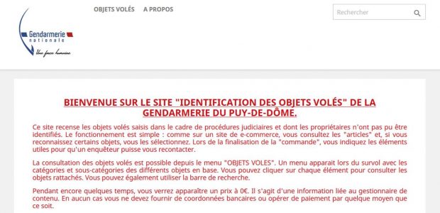 Plusieurs équipes de cambrioleurs ont été interpellées sur le Puy de Dôme en date du 02/03/2018. Le site internet répertoriant les bijoux et objets retrouvés lors de cette opération gendarmerie […]