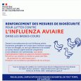 Les volailles placées en confinement
Le préfet du Puy-de-Dôme vient de prendre de nouvelles mesures, face au risque d’influenza aviaire => Consultez la réglementation en vigueur à partir du site de la Préfecture du Puy-de-Dôme

 Attention, les élevages de volailles doivent être déclarés en mairie

A consulter => le renforcement des mesures de biosécurité pour lutter contre l’influenza [...]