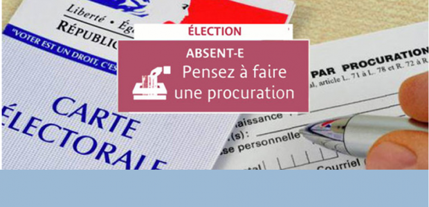 Un électeur peut donner procuration s’il ne peut se rendre au bureau de vote le jour de l’élection =>  https://www.service-public.fr/particuliers/vosdroits/F1604#0_0 Partagez