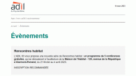 >>> se connecter à la plateforme Evènements – Adil

