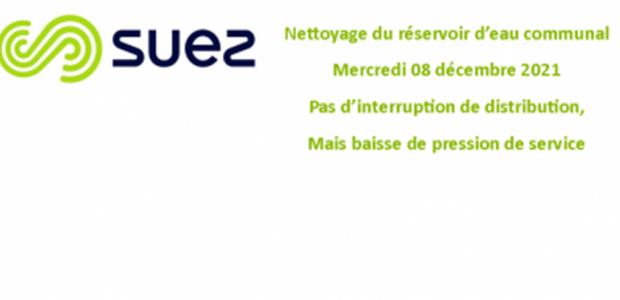 Dans le cadre de la politique de suivi de la qualité de l’eau mise en distribution, les services de Suez Environnement procéderont, au lavage du réservoir d’eau du Bourg d’Authezat […]