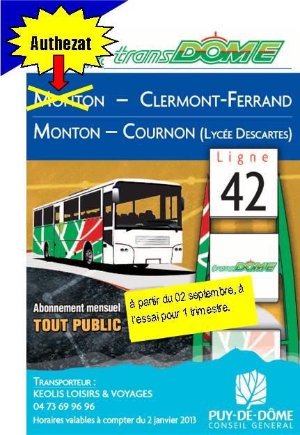 Pour faire suite au questionnaire « enquête transport » distribué dans les boîtes aux lettres de la commune et  duquel s’est dégagé un potentiel besoin pour des transports vers Clermont-Ferrand et Cournon […]