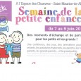 Du 7 au 9 juin, c’est la semaine de la petite enfance. Le relais Assistantes Maternelle de la communauté de communes Gergovie Val d’Allier Communauté propose des moments d’échange et de partage. >>>Voir l’affiche
