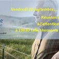 INFO GENDARMERIE RÉUNION SENSIBILISATION AGRICULTEURS VENDREDI 29 SEPTEMBRE 19H30 SALLE HARMONIA A VEYRE-MONTON