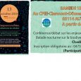 Le CPIE Clermont-Dôme relaye, samedi 13 octobre 2018, l’évènement national Le Jour De La Nuit, sur le site de Chadieu  >>>Voir l’affiche Sous forme de conférence /débat sur les enjeux […]