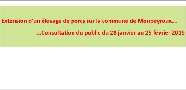 Un dossier de demande d’extension d’un élevage de porcs a été déposé en Préfecture, ce type de demande est rangé dans les installations classées soumises à enregistrement. En conséquence, cette […]