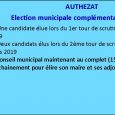 Résultats scrutin du 10 mars 2019 pour l’élection municipale complémentaire à l’effet d’élire 2 membres au conseil municipal >>>Consultez les résultats du 10 mars 2019 Le conseil municipal est maintenant […]