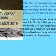 >>> 6 novembre 2019 : Levée des mesures de restriction des usages de l’eau et maintien de la vigilance >>>Maintien de l’alerte renforcée sur l’ensemble du département, mobilisation des acteurs […]