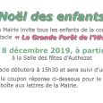 Pour fêter Noël, la Mairie invite tous les enfants de la commune, âgés de 3 à 11 ans, au spectacle « La Grande Forêt de l’Hiver », à la salle des fêtes […]