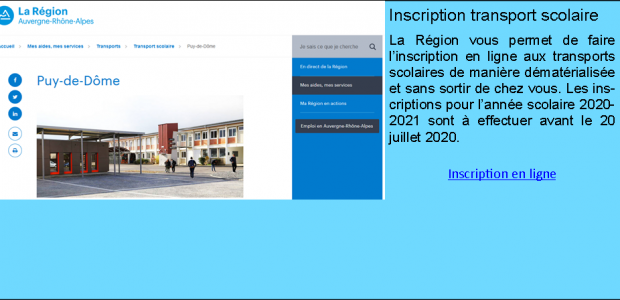 Les familles peuvent s’inscrire de deux façons différentes : 1e solution, la plus simple et la plus rapide ! En ligne sur le site du Conseil départemental : www.puy-de-dome.fr avant […]