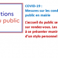 COVID-19 : Mesures sur les conditions d’accueil du public en mairie L’accueil du public se fait uniquement sur rendez-vous. Les usagers sont invités à se présenter munis d’un masque et […]