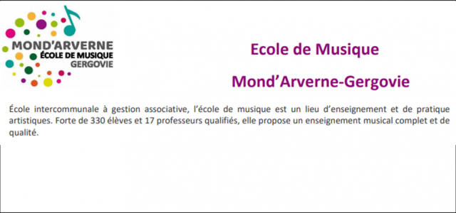 Pour s’inscrire pour la rentrée 2023 2024 et pour les portes ouvertes :  => pour accéder au site de l’école de musique, c’est ici      