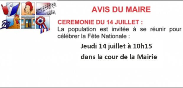 La cérémonie du 14 Juillet aura lieu, Place des Résistants (Cour de la Mairie), à 10h15, en présence de la fanfare du Réveil Sauvetatois. Après les traditionnels discours et dépôt […]