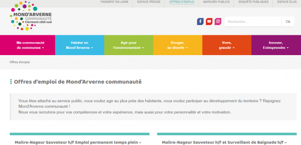 Offres d’emploi de Mond’Arverne Communauté Vous êtes attaché au service public, vous voulez agir au plus près des habitants, vous voulez participer au développement du territoire ? Rejoignez Mond’Arverne communauté […]