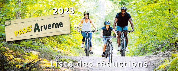 >>Demandez le Pass’Arverne 2023 en mairie en venant avec un justificatif de domicile :
Pour rappel, l’opération prend fin le 30 septembre 2023.

>>> Liste des réductions
 
 
 
 
 
 
Partagez